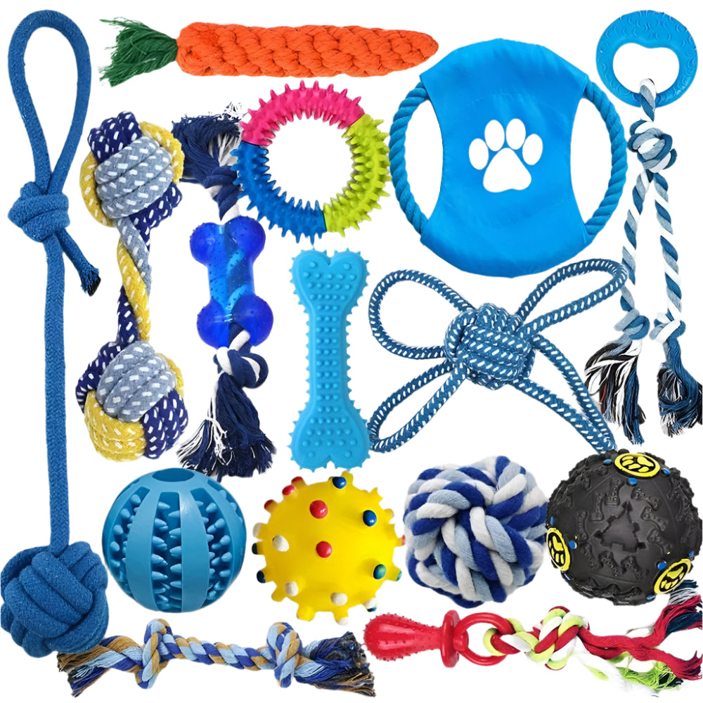 NNETM Dog Chew Toy Set Assortment (15-Pack)