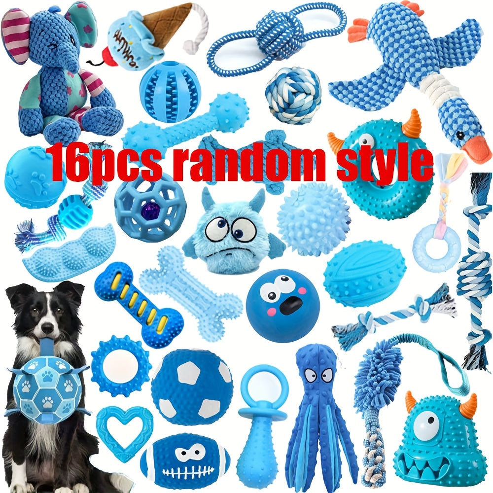 Series Dog Chew Toy Set (16pcs)